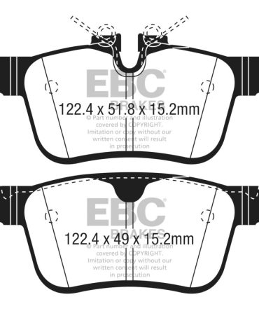 EBC 05-06 Infiniti QX56 5.6 (Bosch) Extra Duty Front Brake Pads