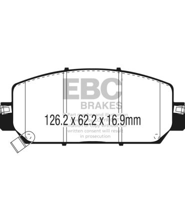 EBC 08 Porsche Cayenne 4.8 Turbo Extra Duty Rear Brake Pads